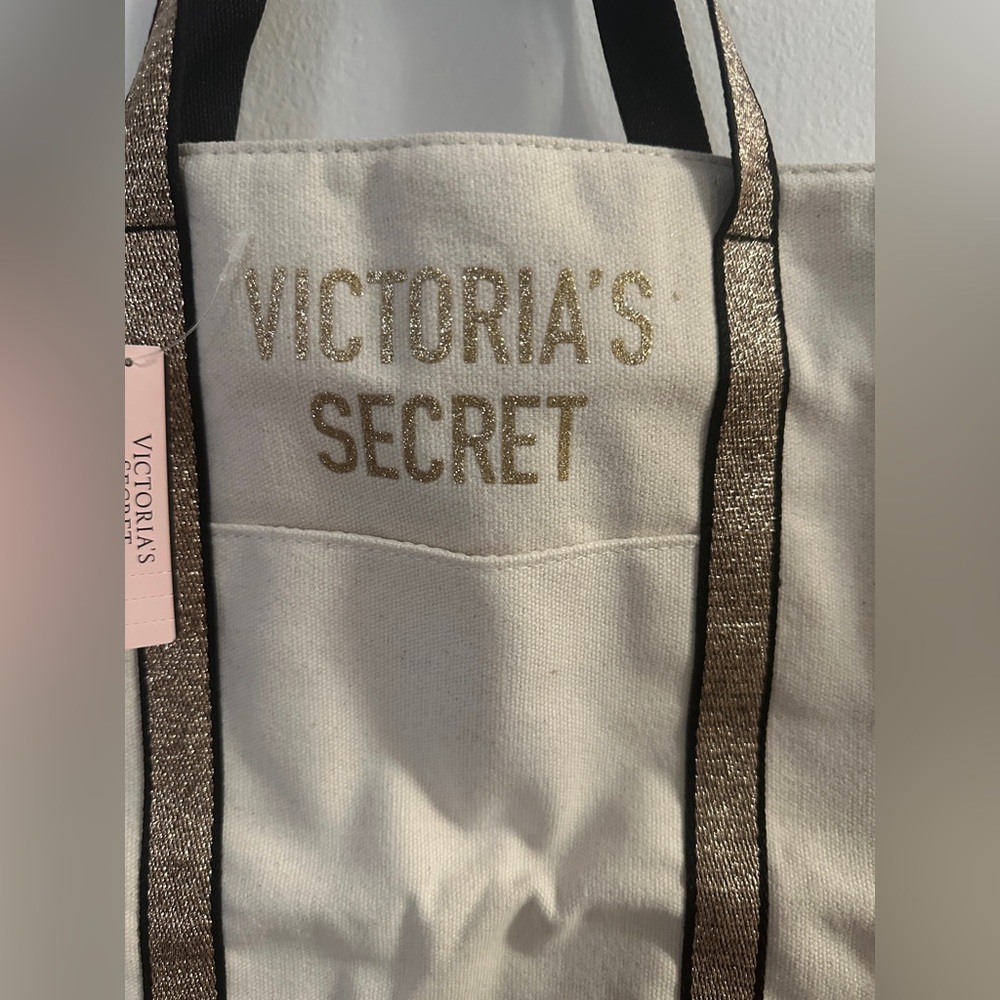 NWT VICTORIAS SECRET TOTE Canvas Bag - Picture 4 of 11